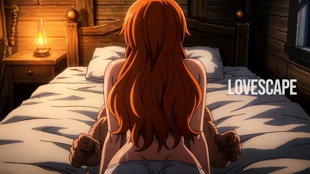 Hentai çift yoğun yatak odasında sikişiyor (ai)