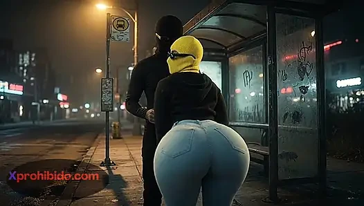 Büyük götlü tombul kadın partneri için twerk yapıyor