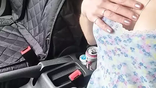 Public Agent: Feeling Horny, Had a Risky Little Play to Make Myself Squirt in the Car