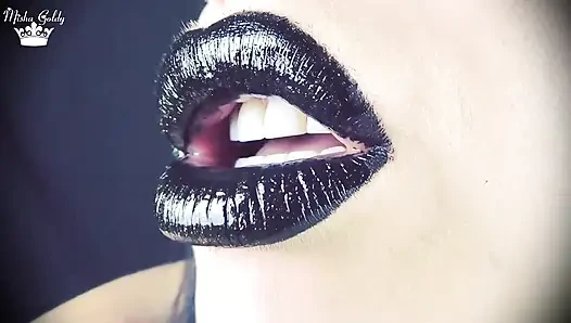 Siyah parlak dudaklardan öpücükler asmr 31 talimatı