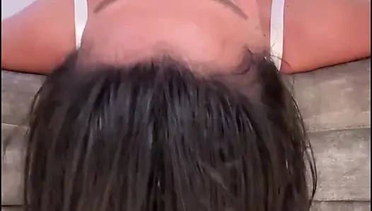 Mishell chokes on big cock in her throat