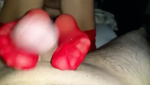 Sıcak kırmızı naylon solejob itibaren benim eş