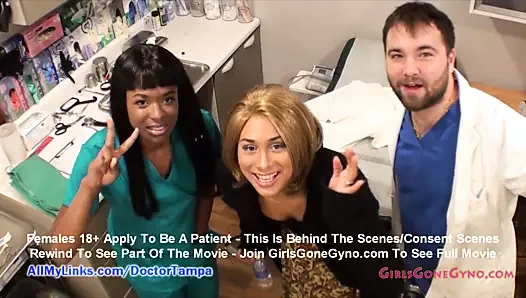 Carol cummings'in doktor tampa, hemşire puslu tarafından yıllık jinekolog muayenesi