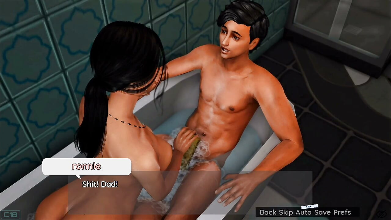 Leela ve Ronnie küvette