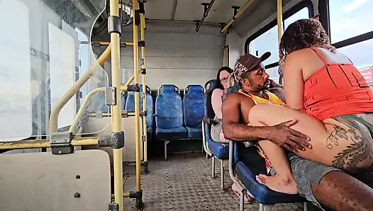 A SHAMELESS COUPLE RIDING IN PUBLIC TRANSPORT AND BACKSEAT PASSENGER FILMING EVERYTHING