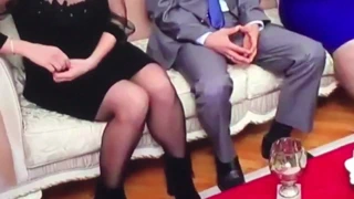 Sürtük gurbet Türk kadın parlak siyah külotlu çorap