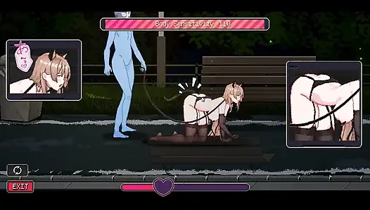 Genç büyük göğüslü kadın mağaza görevlisi tüm samimi gece vakti seks sahneleri - hentai piksel oyunu