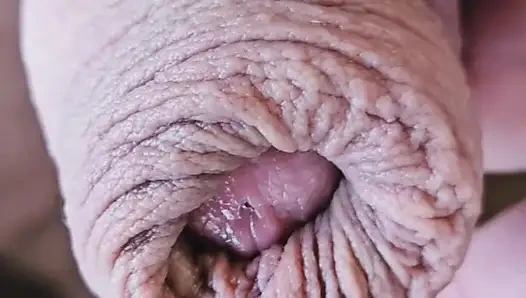 Azgın sünnetsiz adam uzun sünnetsiz boşalma ve boşalma ile oynuyor