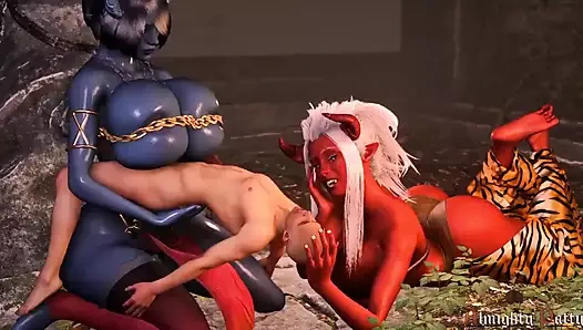 Almightypatty ateşli 3 boyutlu seks hentai derlemesi - 23