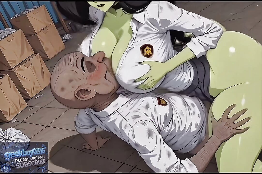 goth hot school teacher take care of the ugly man (Hentai 3D ai anime)