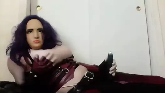 Yeni maskemde ben ve vibratörümle cosplayim