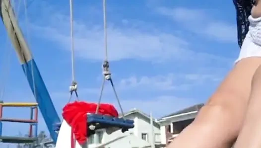 Stepmom rocking on the beach in a transparent bikini, did she show too much?