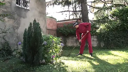 Giant hard cock for the pussy of a hairy milf