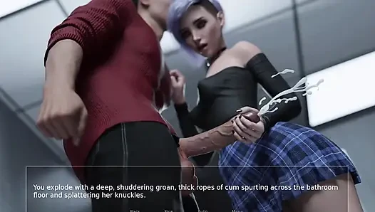Üvey annem karanlık tiyatroda beni ereksiyon etti ve yabancı kızın tiyatro tuvaletinde elle muamelesi - deceit gölgeleri - e08