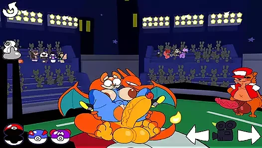 Ateşli bir charizard sikişebilir animasyonu keşfediyor - fox vs charizard