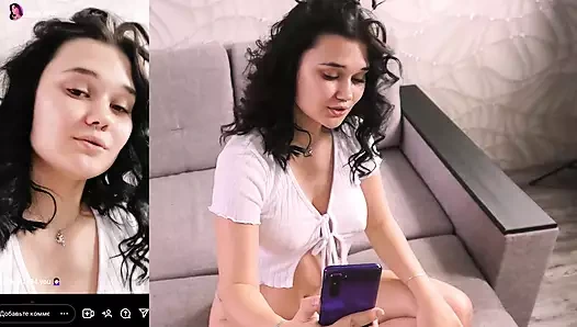 Yayın yaparken sikiliyor