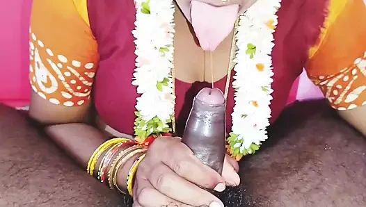 Hintli güzel sari üvey anne üvey oğlu Telugu ile edepsizce konuşuyor.