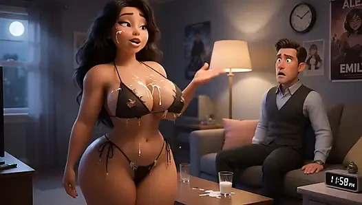 Ep 7: Curvy Wife in Sheer Black Torn Micro Bikini Gets Hands All Over Ignoring Husband
