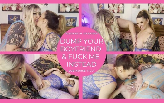 Erkek arkadaşını terk et ve beni sik - lezbiyen sikişi