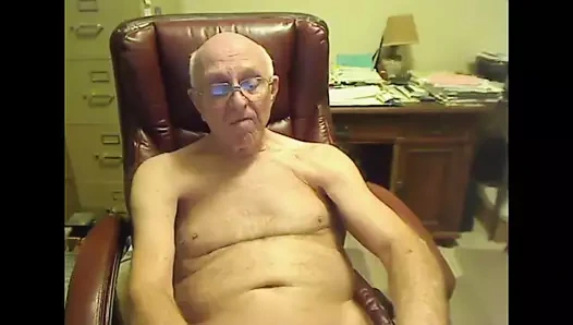 Büyükbaba inme üzerinde web kamerası