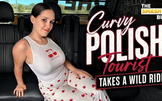 Düzgün Vücutlu Polonyalı Turist Wendy Wendy Wendyl Otobüste