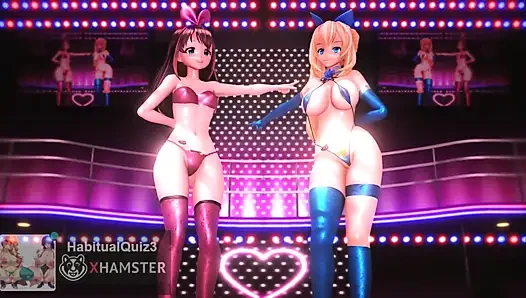 Kizuna ai ve mirai akari hedef görev çağrısı seks sert sevimli cosplay 3d hentai mmd r18