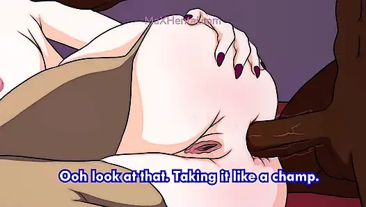 Büyük götlü Chichi iki büyük siyah yarakla ilk üçlü grup seks (çizgi film seksi)