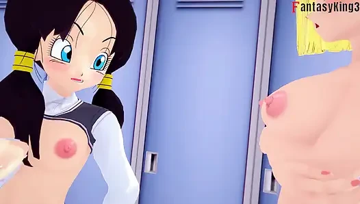 Videl neredeyse Gohan'ı Android 21 ile seks yaparken buluyor - dragonball zex serisi
