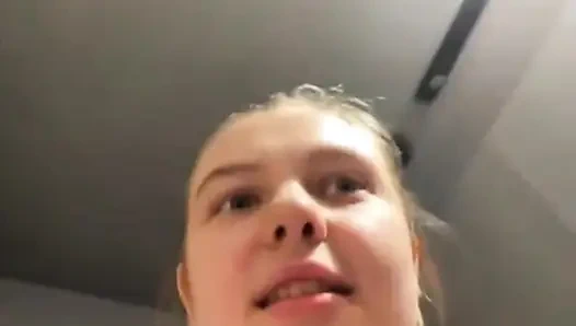 Crazy creampie in the public gym