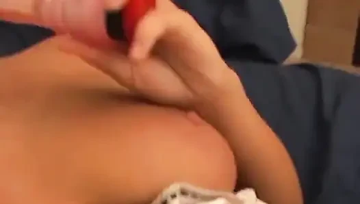 Seksi sarışın mastürbasyon, büyük amcık dildo penetrasyonu