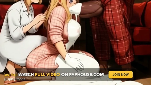 Büyük memeli sarışın orta yaşlı seksi kadın üvey kızının izlemesine bayılıyor