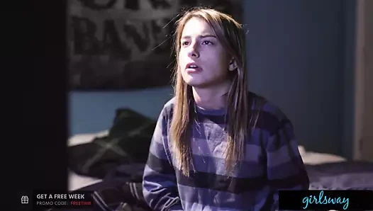 Girlsway – kristen scott kızlar hakkında hayal kurarken mastürbasyon yapıyor