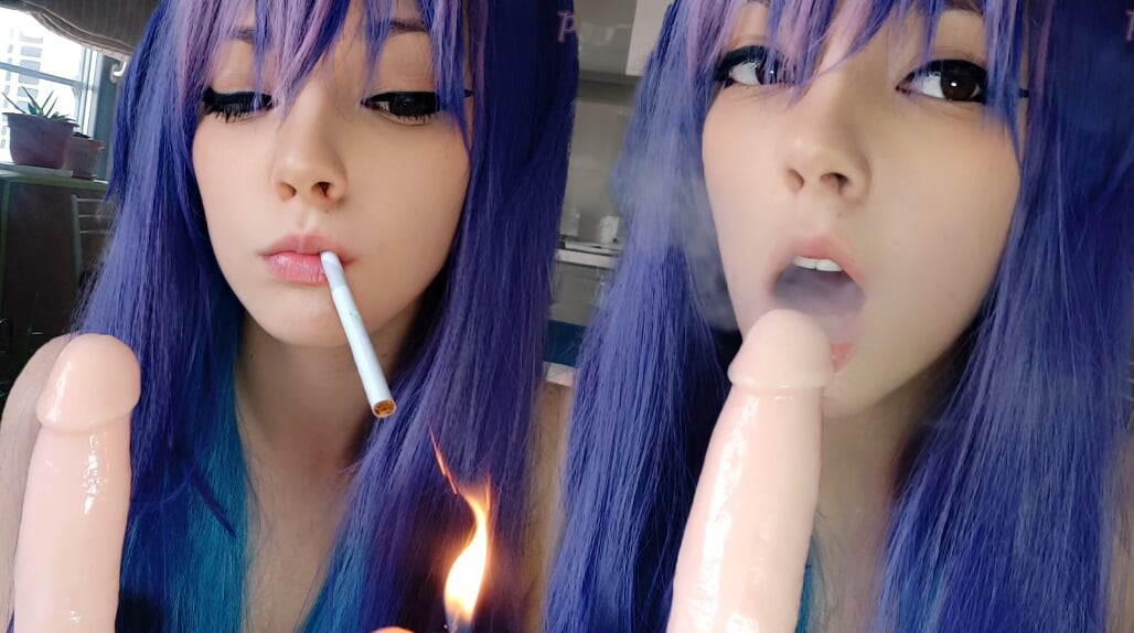 Çok güzel anime egirl sigara içiyor ve yarağını azdırıyor (tam video için benden iste)