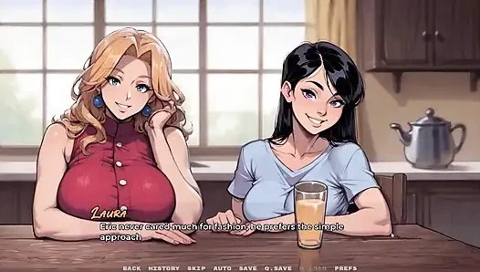 Yeni Kız Arkadaşım Tabu Hentai Oyunu Bölüm 48 Üvey babamın mutfakta üvey annem ve kız arkadaşımla birlikte olmasına şaşırtım!