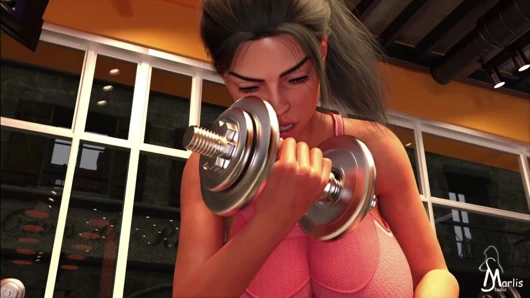 Bayan Moore'a nefes ver inhale exhale _ dumbbell tartım eğitimi