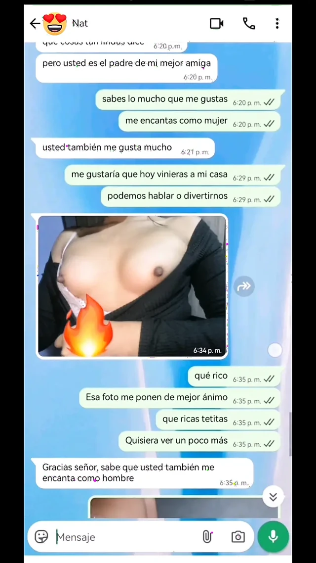 Üvey kızımın arkadaşıyla ateşli sohbet