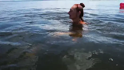 Volga-river'da yüzme