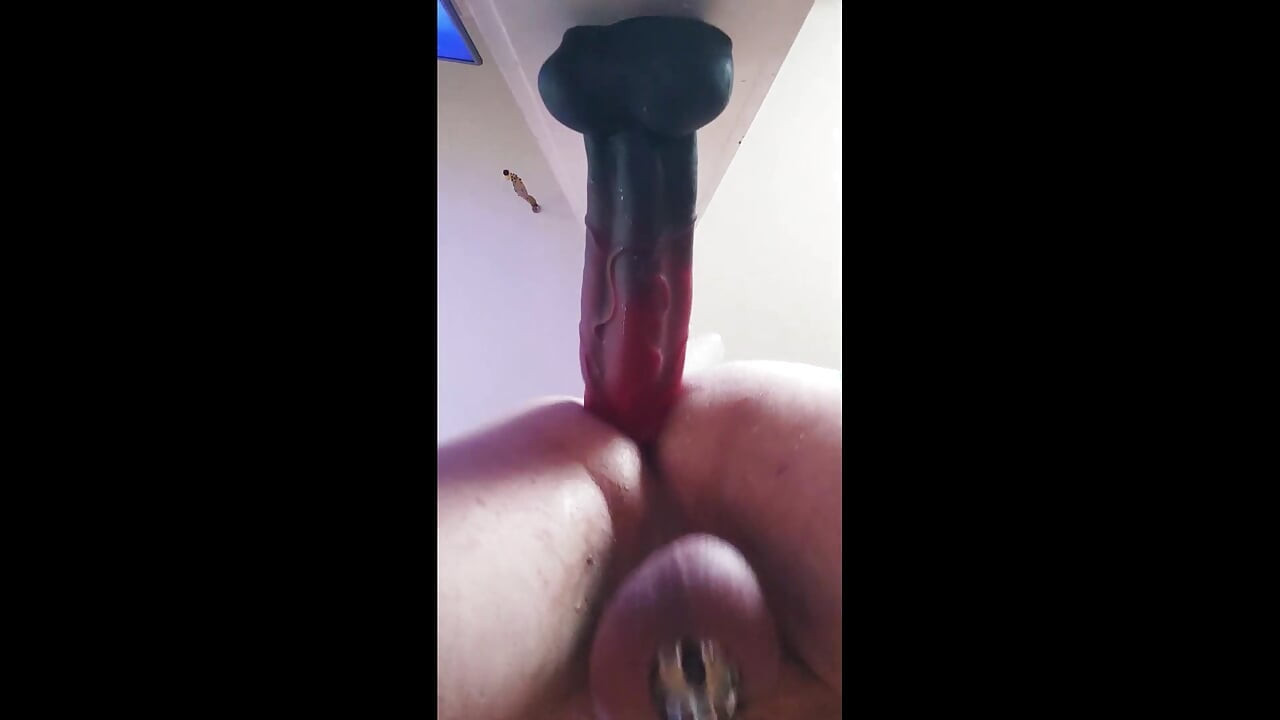 Dildo on the wall doggystyle
