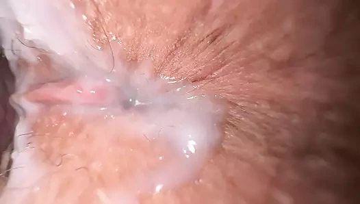 Close up fuck with creamy roommate, the hottest asshole