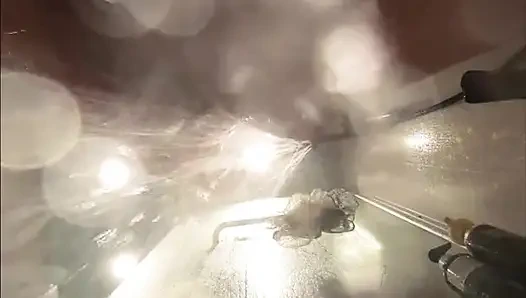 Banyo Altında Web Kamerası. Kız arkadaş duşta seksten sonra