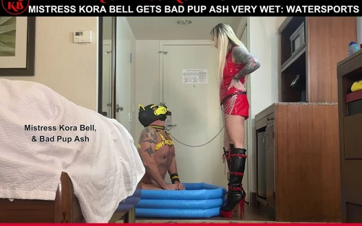 Sahibe Kora Bell Kötü Pup Ash'i Çok Islatıyor: Su Sporları