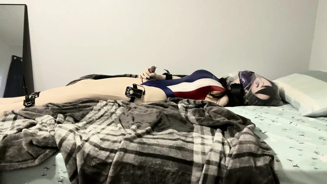 Kigurumi estim ile nefes oyunu mastürbasyonu