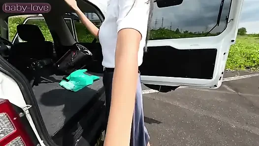 Çarpıcı evli güzelle açık havada özel çekim yoğun bir çifte seans için geri dönüyor - bölüm 1
