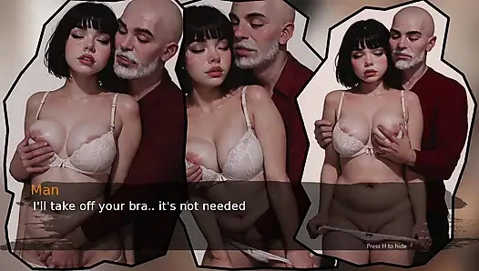 Müşteri güzel bar garsonunun göğüslerine dokunuyor