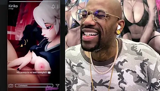 Sıkı kel amcık Kiriko ıslak amcığıyla oynarken D.va izliyor