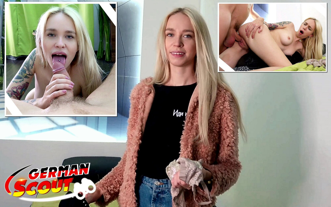 Alman izci - sıska sarışın genç Arteya model işinde sert oyuncu seçmelerinde sikişiyor