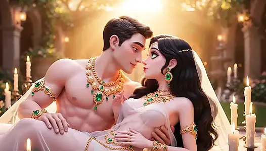 Intense Close-Up Kissing Desi Couple - Gold Jewelry Wali Sexy Indian Girl Aur Muscular Boy Ki Full Passion