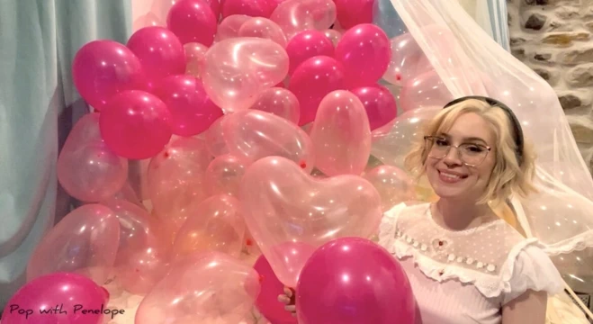 80 balon patlatıyor ve sonra hepsini patlatıyor!