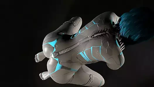 Tombul seks bebeği yapay penisle anal seks yapıyor