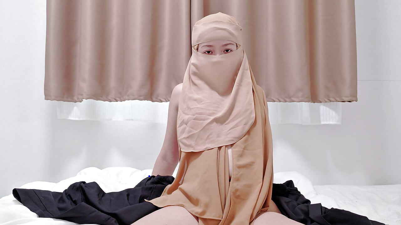 POV: Hijabi Girl Sensual Black Abaya Tease.
